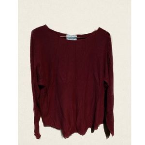 Burgundy Long Sleeve Sweater
